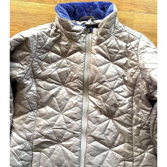 L.L. Bean Silver / Gray / Purple Quilted Jacket Girls Size Small 5/6 295291 - Picture 5 of 10